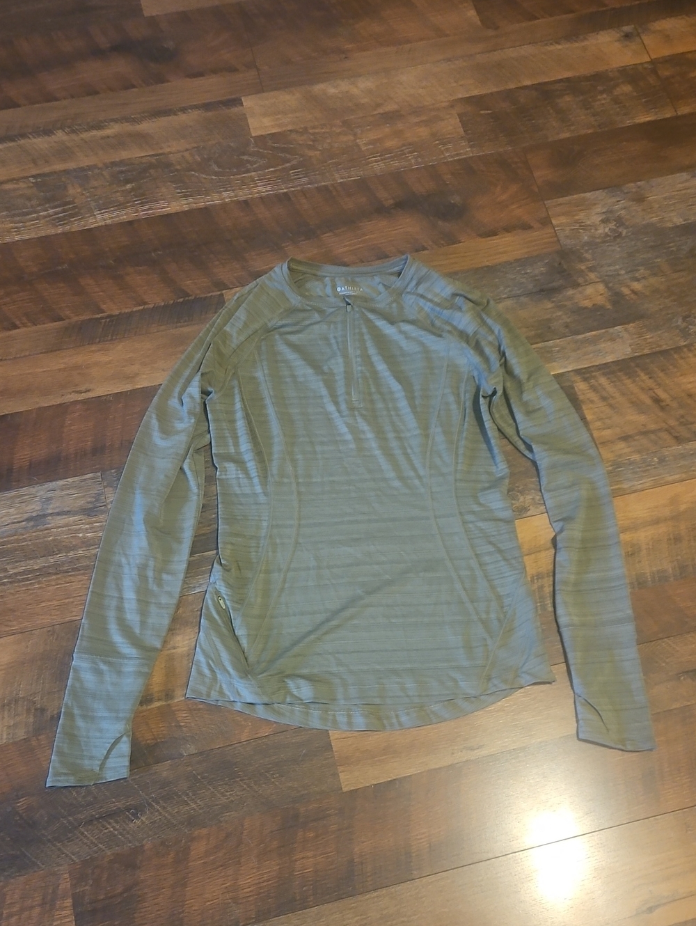 Athleta Olive Green Long Sleeve Performance Top